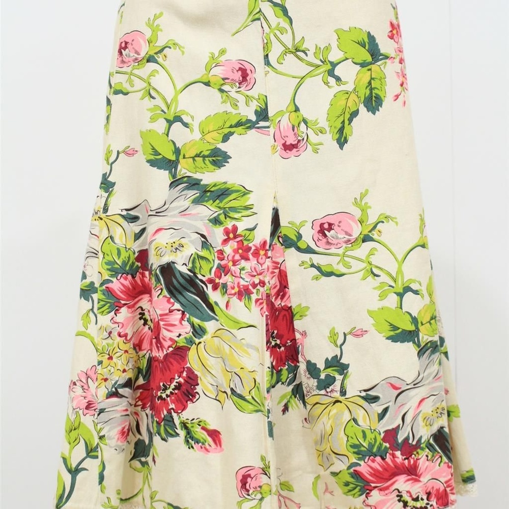 Lace Trimmed CABI Panneled Floral Skirt